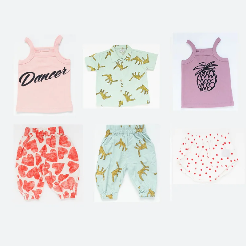 

2020 Brand New Spring Summer Kids Clothes Sets For Boys Girls T Shirts Pant Shorts Cartoon Print Suits Baby Child Cotton