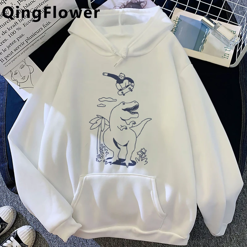 

Dinosaur hoodies women printed 2021 female clothing streetwear Korea