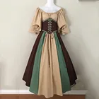 Женское платье до пола, винтажное платье средневековой длины, Бандажное, сексуальное, с вырезом-лодочкой, 35 и размера плюс