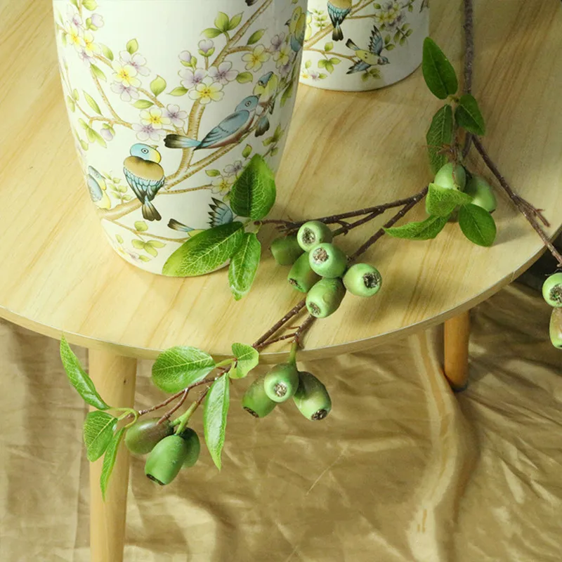 75cm18 Leaves Artificial Fig Tree Branch Green Tropical Plants Plastic Realistic Fruit Potted Home Living Room Dining Decor | Дом и сад