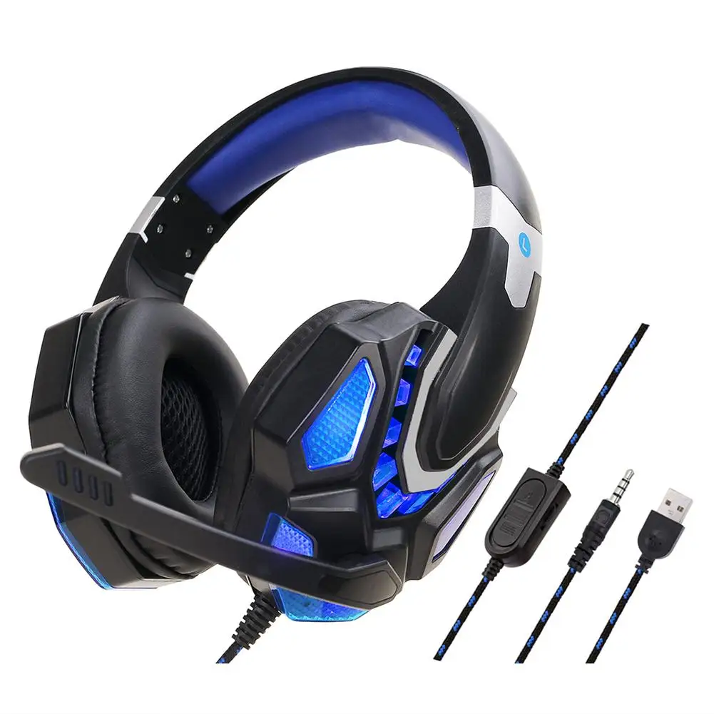 Wired Headset Soyto G10 Over-Ear Stereo Audio Mic Gaming Headphones Wired Headset for PC/PS4