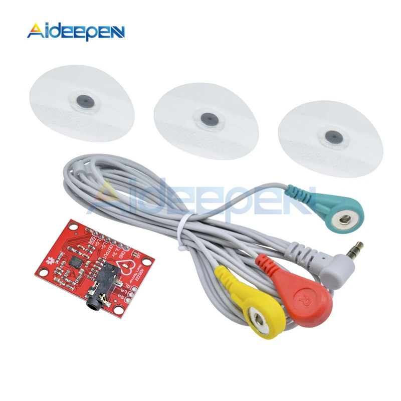 1 компл. AD8232 измерение показателей ЭКГ Pulse Heart ECG модуль датчика мониторинга для