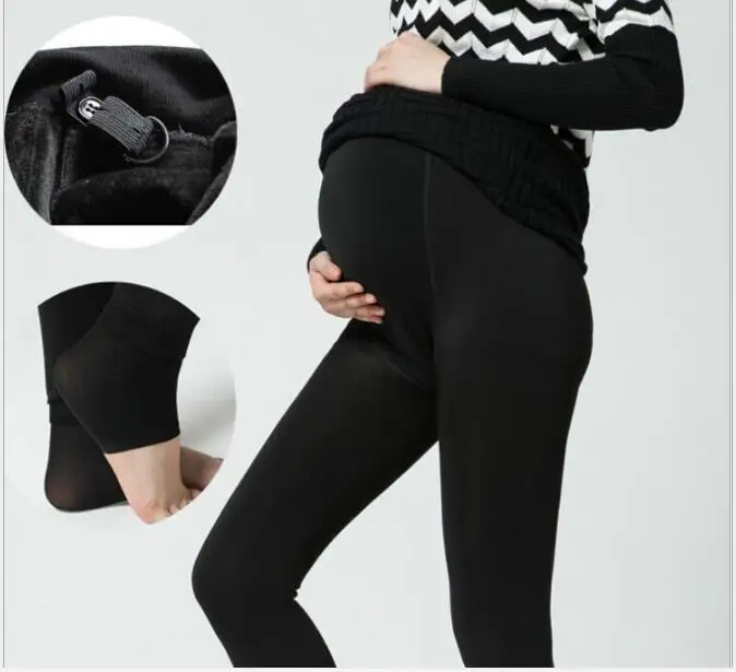 Fashion new Winter Maternity Skinny Legging Korean Slim Pencil Pants Clothes for Pregnant Women Thicken Warm Pregnancy | Мать и ребенок