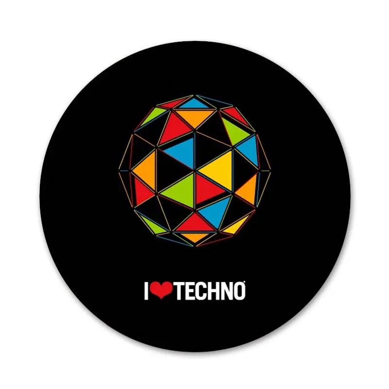 Techno Music Badge Brooch Pin Accessories For Clothes Backpack Decoration gift | Badges