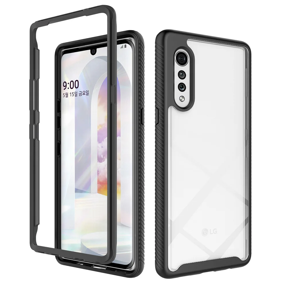 

Hybrid TPU/PC Sky Case For LG Velvet 6.8" Fundas Capa Two Layer Structure Shockproof Crystal Clear Shell Cover For LM-G910EMW