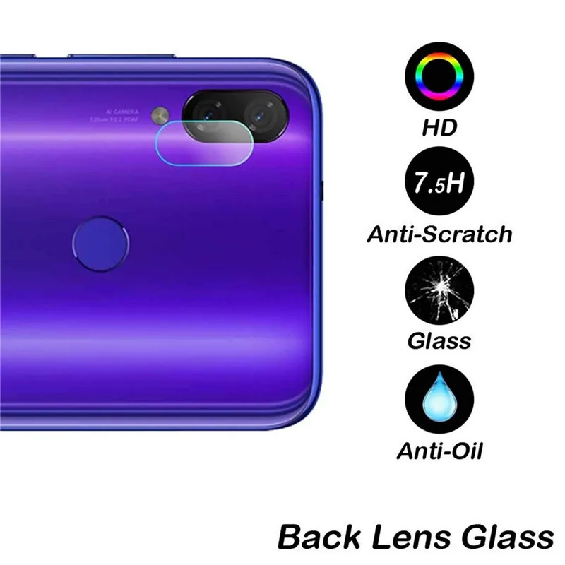 2 в 1 Экран протектор для Redmi Note 7 Камера Стекло закаленная Защитная пленка Xiaomi 7pro