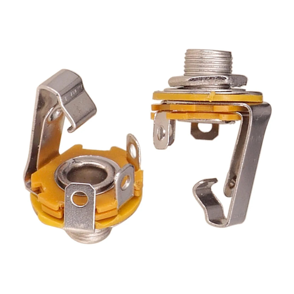 

2 Pieces Replacement Electric Guitar Output Jack Plug for Fender Guitar Accessory
