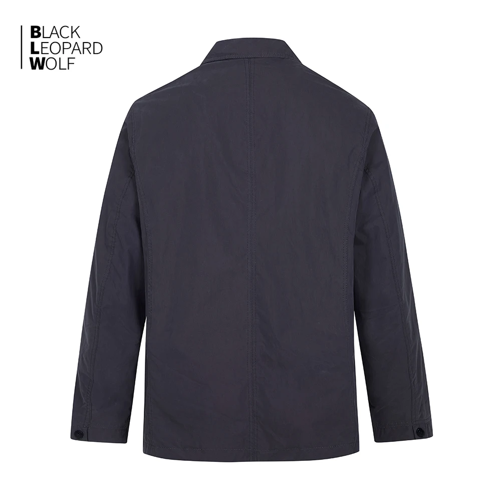 Blackleopardwolf 2020 Весна и лето новый пиджак для мужчин темно-серый Мужская одежда