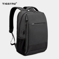 tigernu mens fashion travel backpacks male anti theft usb charging 15 6 laptop bag waterproof silm school bag for female male