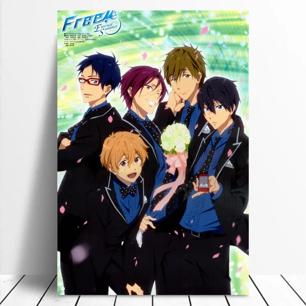 Бесплатно! IWatobi плакат для плавания клуба крутая Манга Аниме жестяной аниме бара