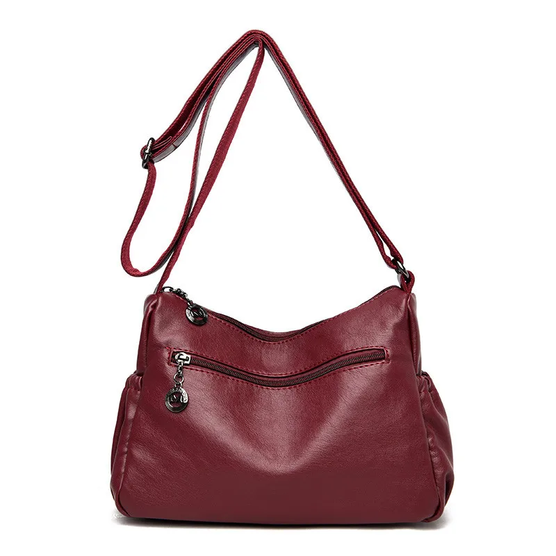 Сумка на плечо женская из мягкой потертой кожи | Багаж и сумки