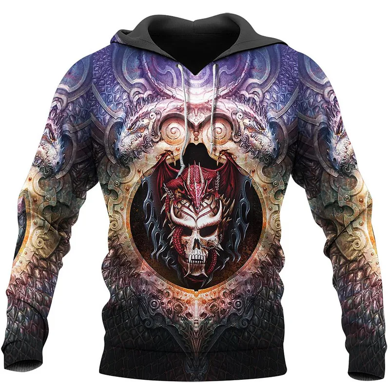 

Новый товар, модная мужская толстовка с длинным рукавом и 3D-принтом красивого дракона в стиле Харадзюку, Повседневная Толстовка Унисекс на ...