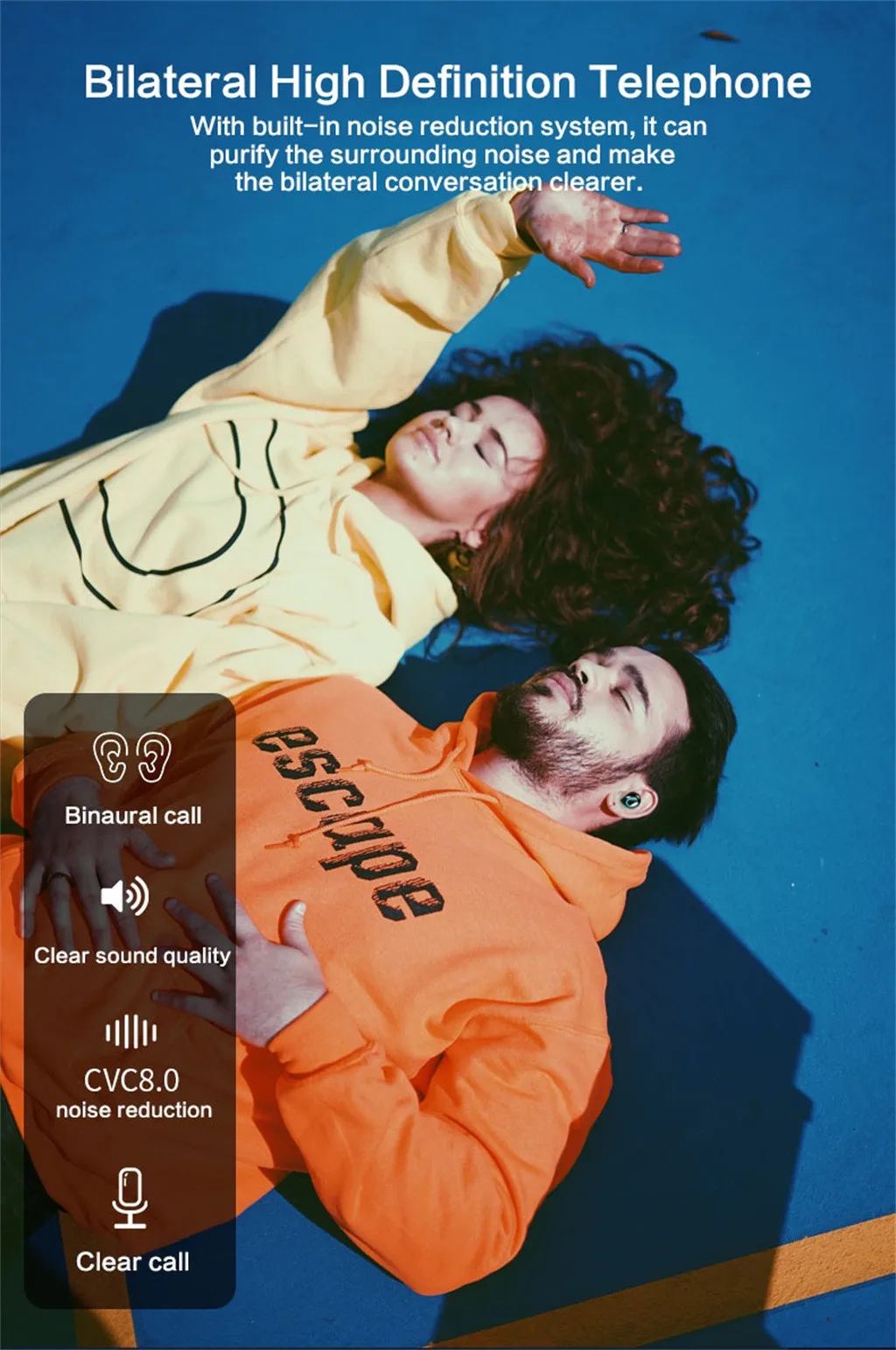 Bluetooth 5 0 гарнитура Беспроводной наушники мини-вкладыши стерео 3500 мАч большой