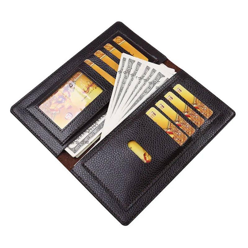 

Man Wallet Brand Men Leather Long Wallet Man Wallets Business Brand Card holder Coin Purse Clearance Sale Price No Zip