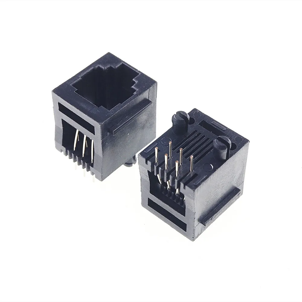 Разъем телефонный Однопортовый RJ11 RJ12 модульный разъем 6 шт. с вертикальным