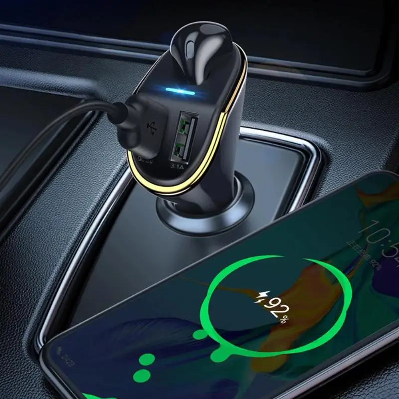 Hoco E47 2 в 1 двойной USB порт автомобильное зарядное устройство беспроводное Bluetooth наушники с микрофоном Поддержка прямой доставки