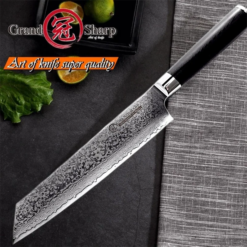 GRANDSHARP дамасский нож шеф повара 8 2 ''vg10 Дамасская сталь японские кухонные ножи