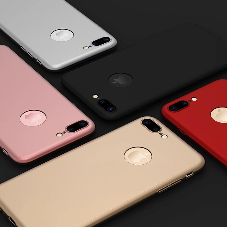 360 full pc cover cases for iphone 5 5s se 6 6s plus 7 8 plus x ten 10 xs max xr xs 11 pro max case tempered glass case capa free global shipping