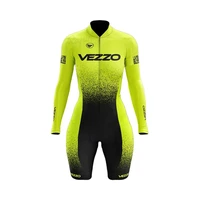 veezo triathlon suit women long sleeve bicycle jumpsuit bike clothing mtb cycling roupas macac%c3%a3o ciclismo feminino macaquinho
