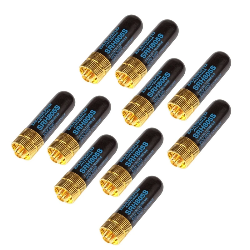

10 PCS Dual Band UHF+VHF SRH805S SMa Female Antenna for Baofeng Uv-5R BF-888S Uv-82 UV-5Ra Uv-5Re TK3107 2107 10W 144/430MHz