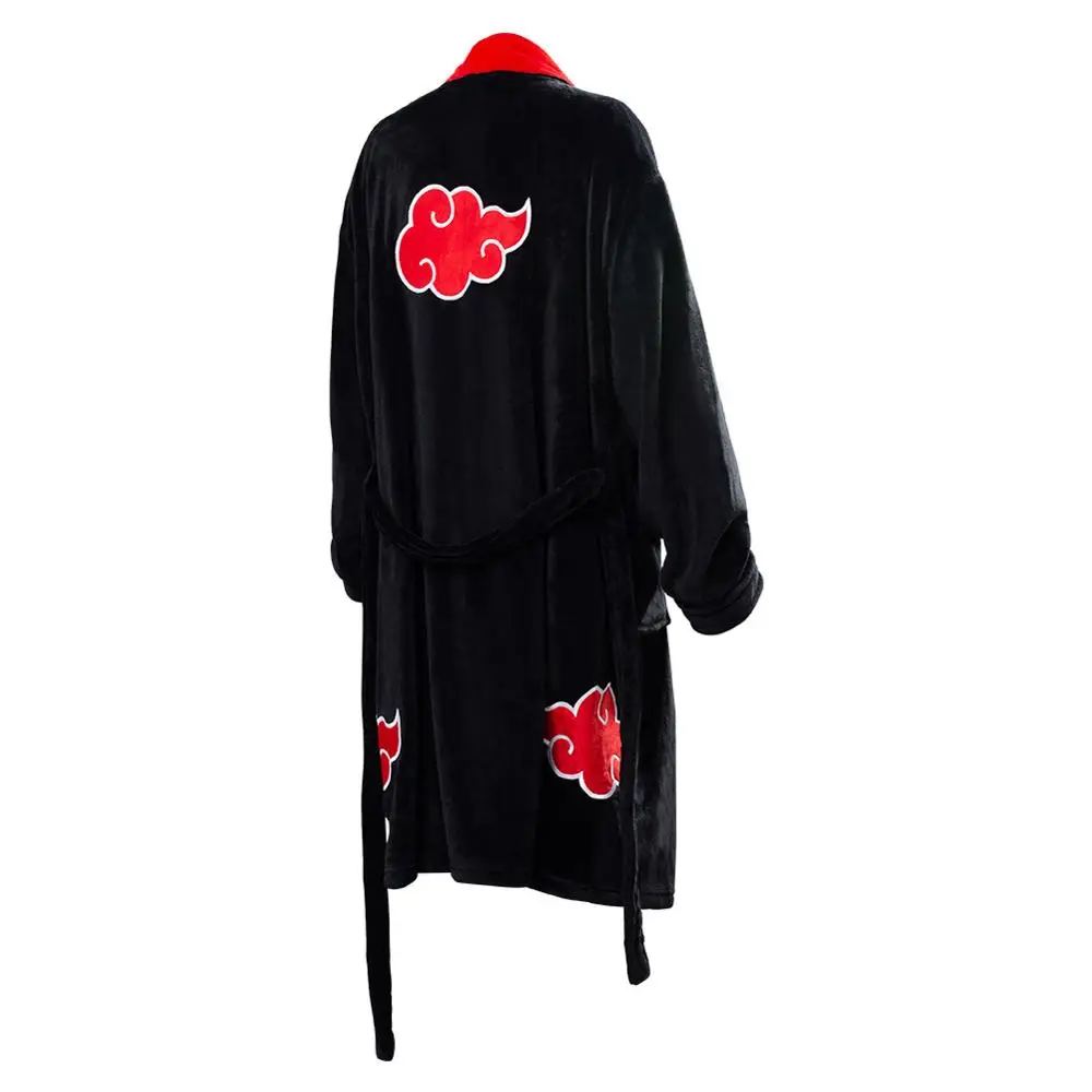 Халат для косплея аниме Акацуки флисовый теплый ночной халат Мужская зимняя