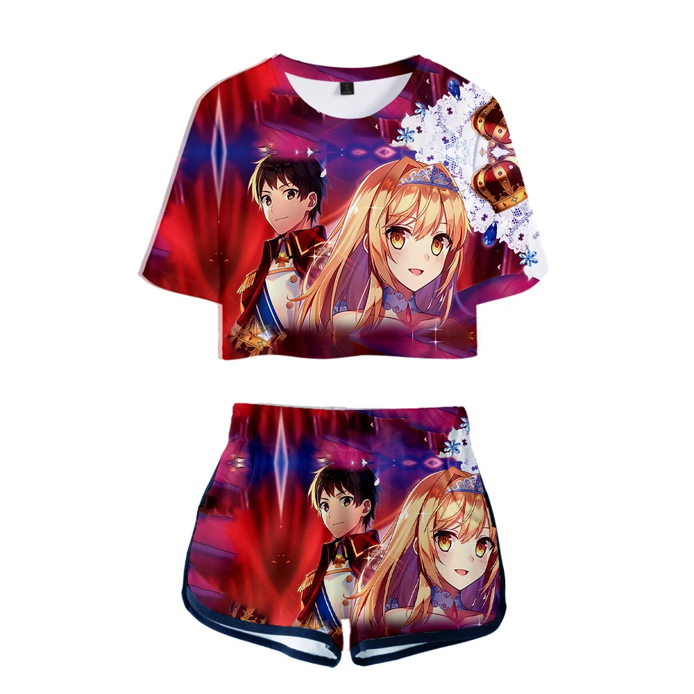 

Fall 2021 anime How a Realist Hero Rebuilt the Kingdom 3D Print Two Pieces Sets Women Casual T-Shirt+Shorts Clothes