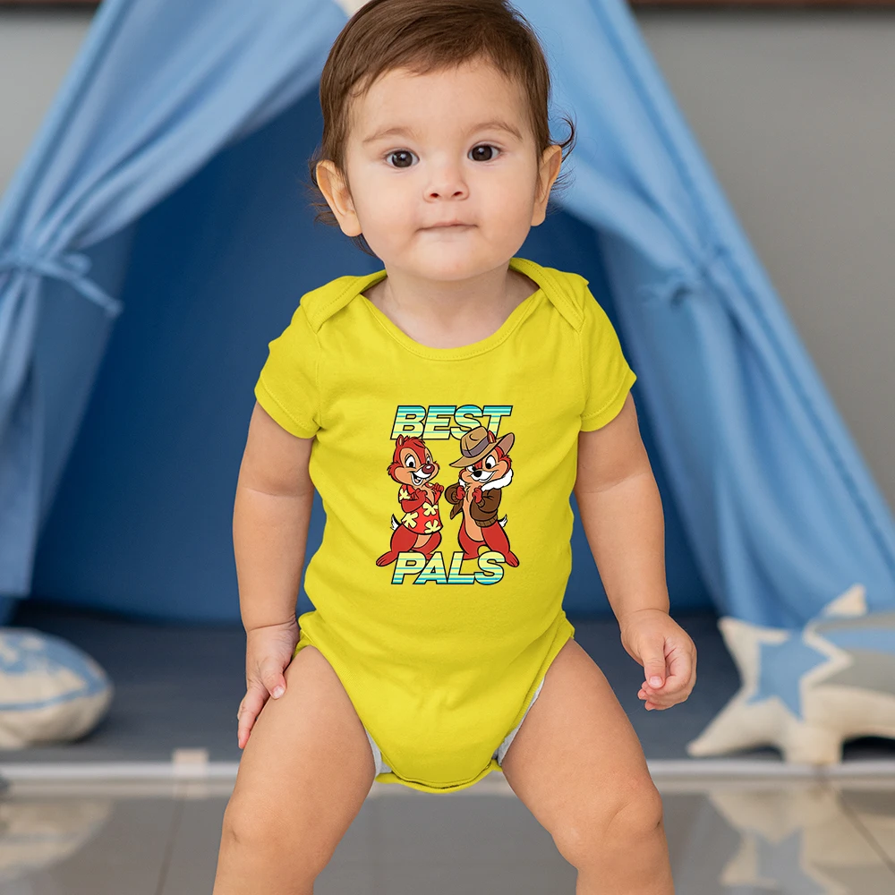 Monos reci&eacute;n nacidos de Disney, con estampado de dibujos animados Kawaii, moda informal para beb&eacute;s de 0 a 24 meses, Harajuku-4