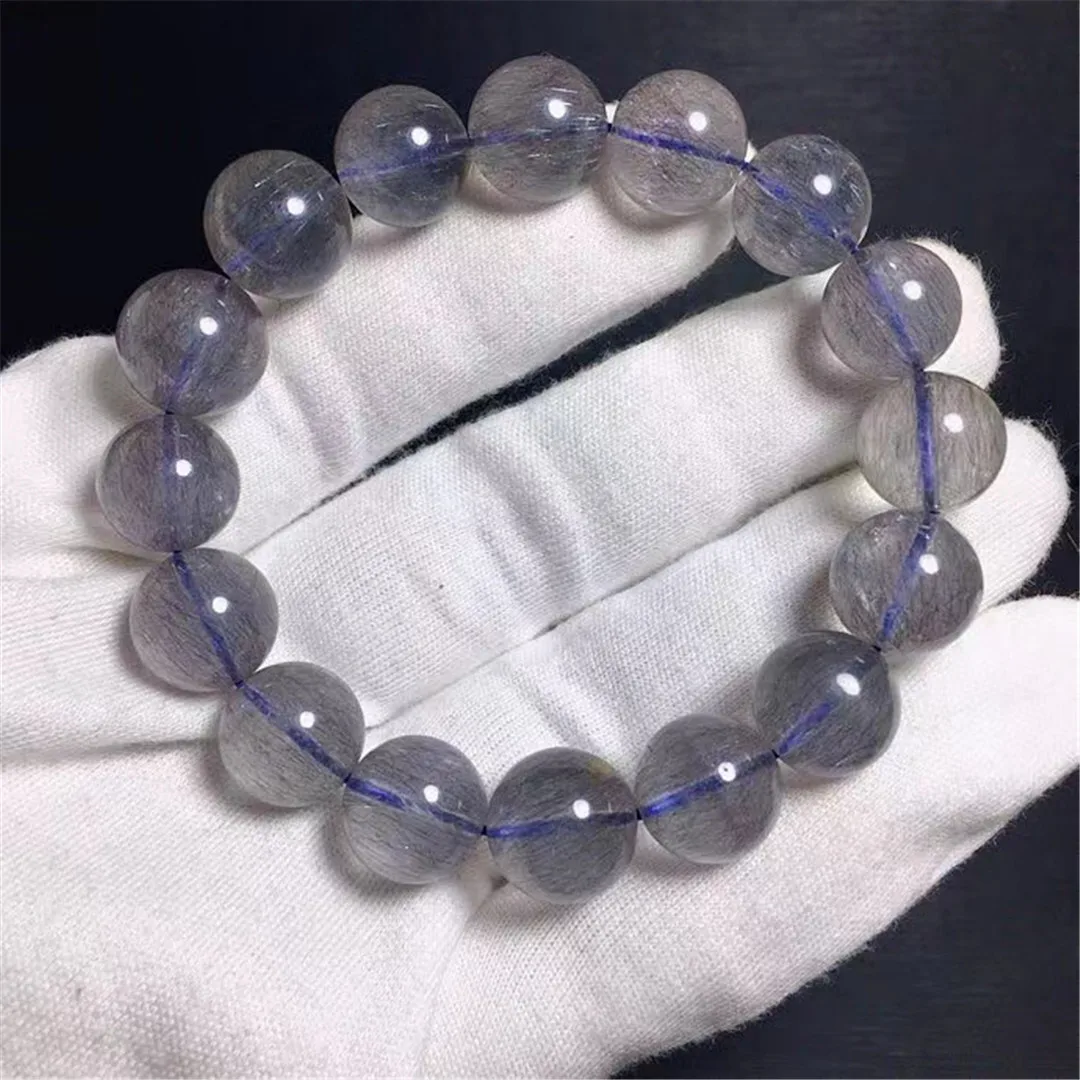 

Натуральный Синий кварцевый браслет Super Seven Melody 13 мм для женщин и мужчин, подарок на любовь, Исцеляющие кристаллы, круглые бусины стандарта ...