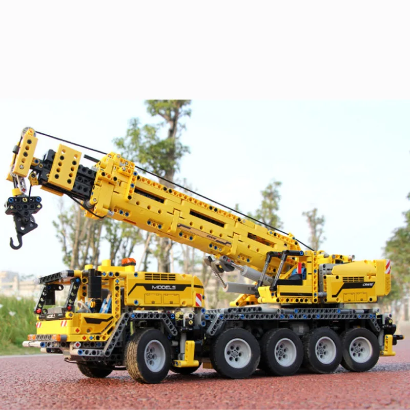 Электрическая серия Mould King 13107 мотор мобильный кран Mk II наборы моделей