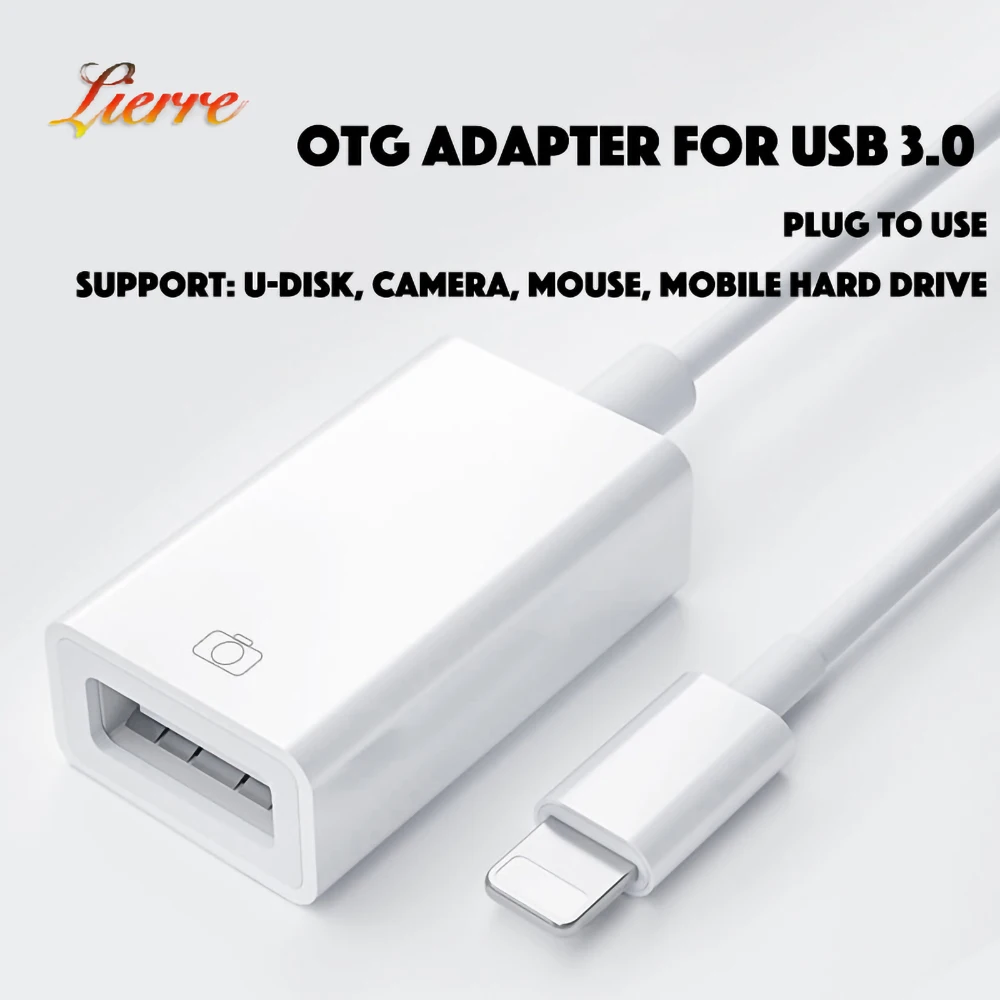 LierreRoom for Apple OTG Adapter Mobile Phone External U Disk Mouse Keyboard Mobile Hard Disk Lightning to USB Converter