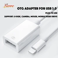 lierreroom for apple otg adapter mobile phone external u disk mouse keyboard mobile hard disk lightning to usb converter