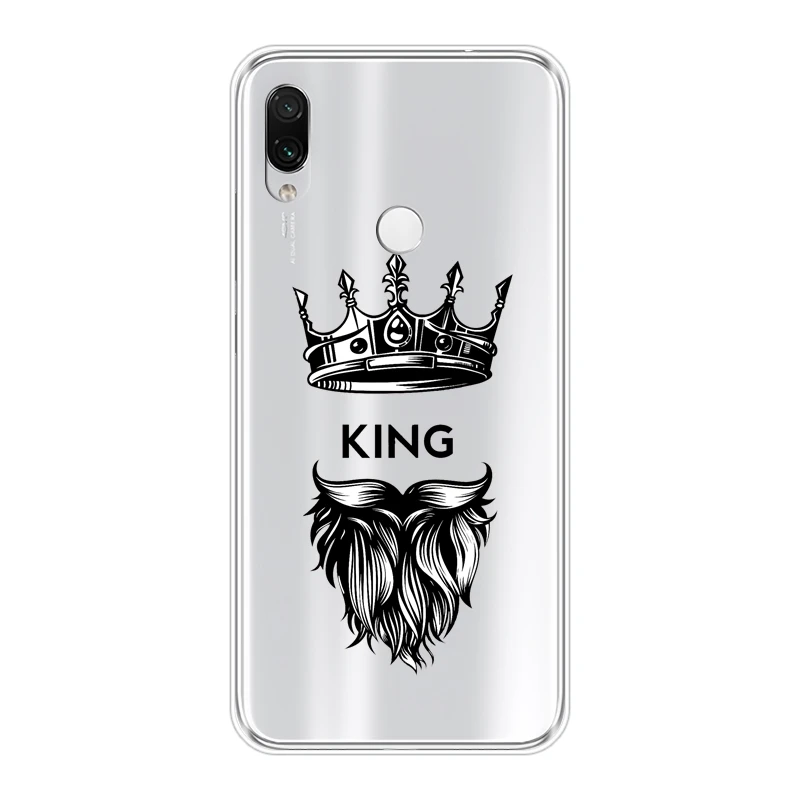 Силиконовый чехол для телефона Xiaomi Redmi Note 7 7S PRO мягкий накладка King And Queen Crown K20 Pro 7A GO