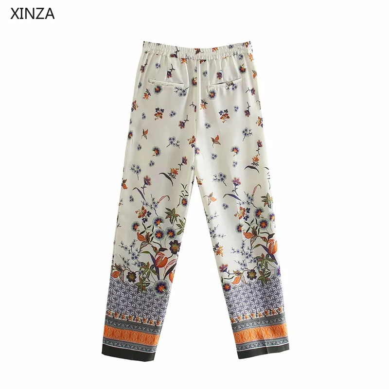 

2021 ZA Women Flowers Print Long Caftan Blouse Vintage Front Tie Wrap Vintage Top Female Elegant Floral Summer Blouses