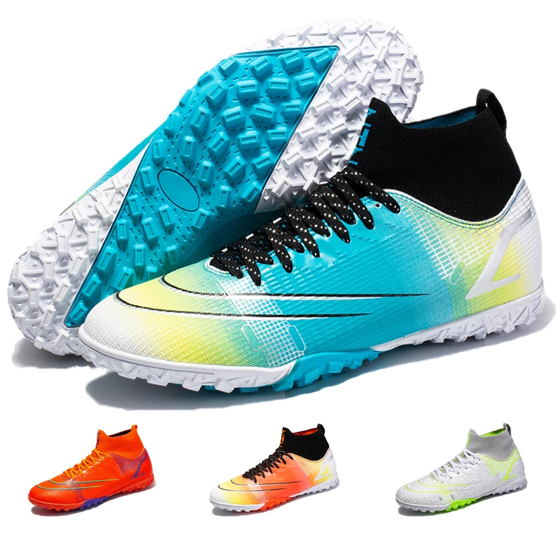 

Original Cleats Training TF/FG Soccer Shoes For Men Black Football Boots Kids Outdoor Turf Sport Sneakers
