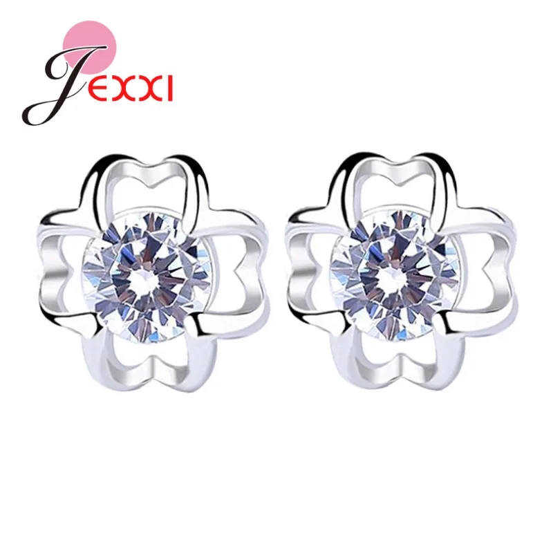 

Trendy 925 Sterling Silver Earrings For Women Accessories Fashion Cubic Zircon Stud Earrings Birthday Wedding Gift Brincos
