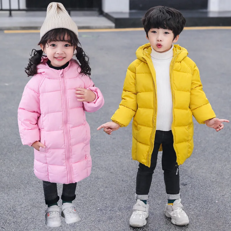 Детский хлопковый костюм Длинная зимняя детская одежда для мальчиков и девочек