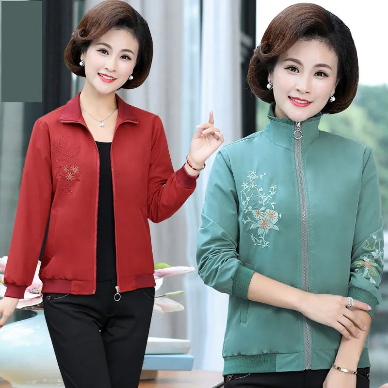 Куртка для женщин среднего возраста весна-осень повседневное пальто короткая