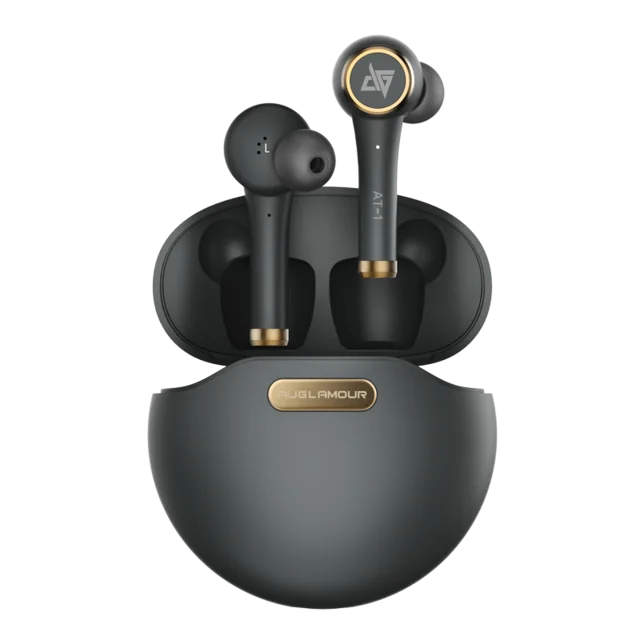 black AUGLAMOUR AT-1 Bluetooth 5,0 TWS беспроводные наушники Blutooth с шумоподавлением водонепроницаемые спортивные наушники-вкладыши - Цвет: black