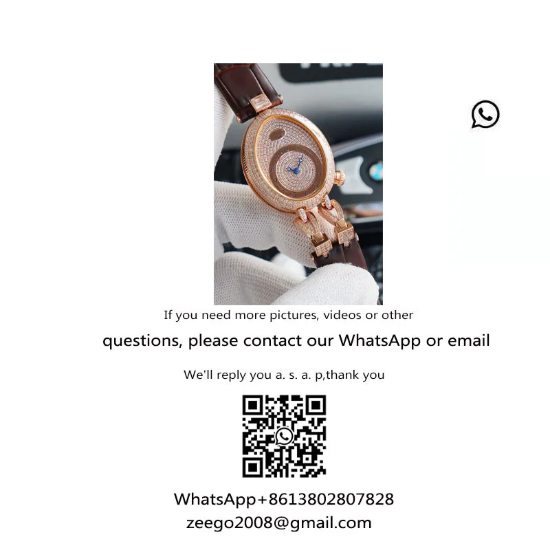 

Reine de Naples Ladies Watch Diamond Alligator Leather Bracelet Fashion Elegant Goddess Automatic Mechanical Watch 2021 New