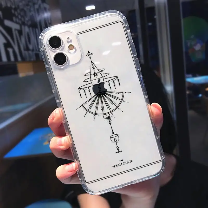 

Design aesthetic fashion Tarot Phone Case Transparent for iPhone 11 12 mini pro XS MAX 8 7 6 6S Plus X 5S SE 2020 XR