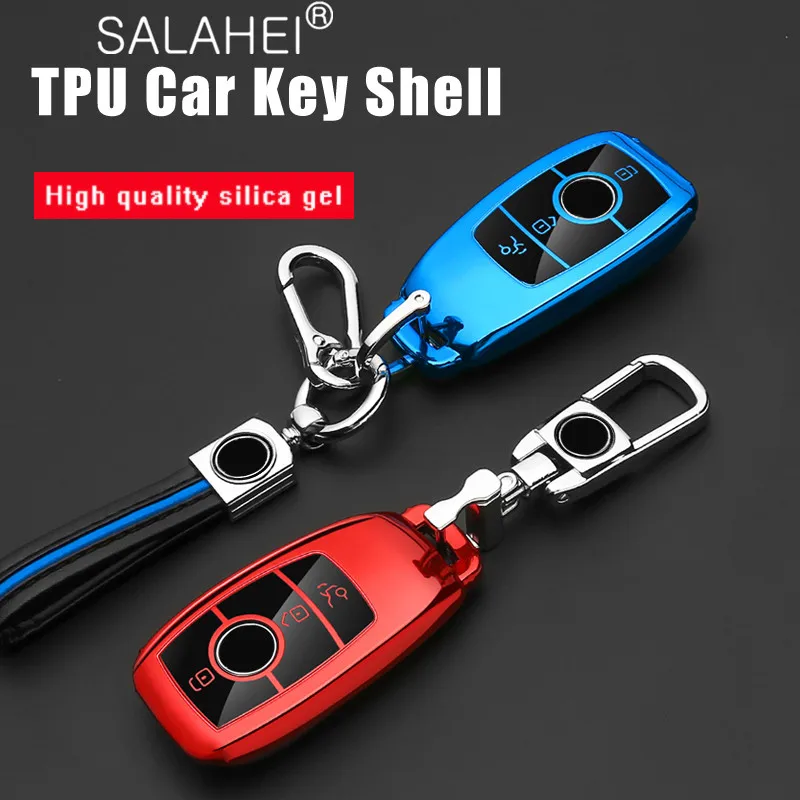 

Высококачественный чехол для автомобильных ключей из ТПУ, защитная сумка, кольцо для ключей для Mercedes Benz 2017 E Class W213 2018 S class, аксессуары