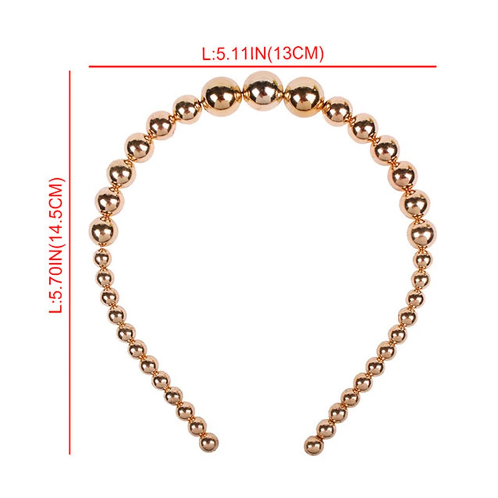 

Fashion New Hairband Women Faux Pearl Headband Hair Band Headwear Party Jewelry Birthday Gift Faux Pearl Decor Hair Accessory