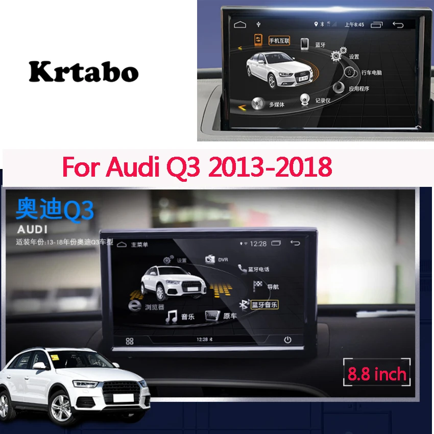 Krtabo Android автомобильный Радио мультимедийный плеер для Audi Q3 2013 2018 8 дюймов