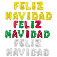 feliz navidad letter set spanish new years eve merry christmas aluminum film balloon gradient gold background wall decoration