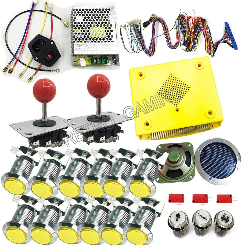 

Multi Games PCB jamma Pandora 5s 999 in 1 Power Supply Happ Joystick speaker LED button kit for DIY Arcade Cabinet Game machine