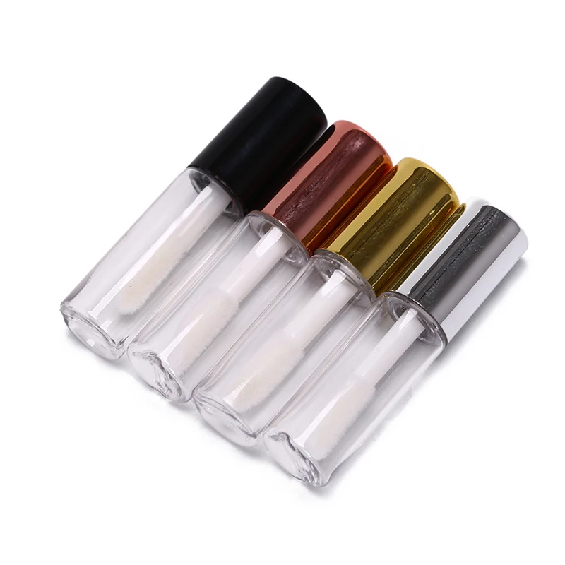 10pcs/lot 1.2ML Mini Empty PE Lip Gloss Tubes Plastic Balm Tube Lipstick Sample Cosmetic Container With Gold Cap |