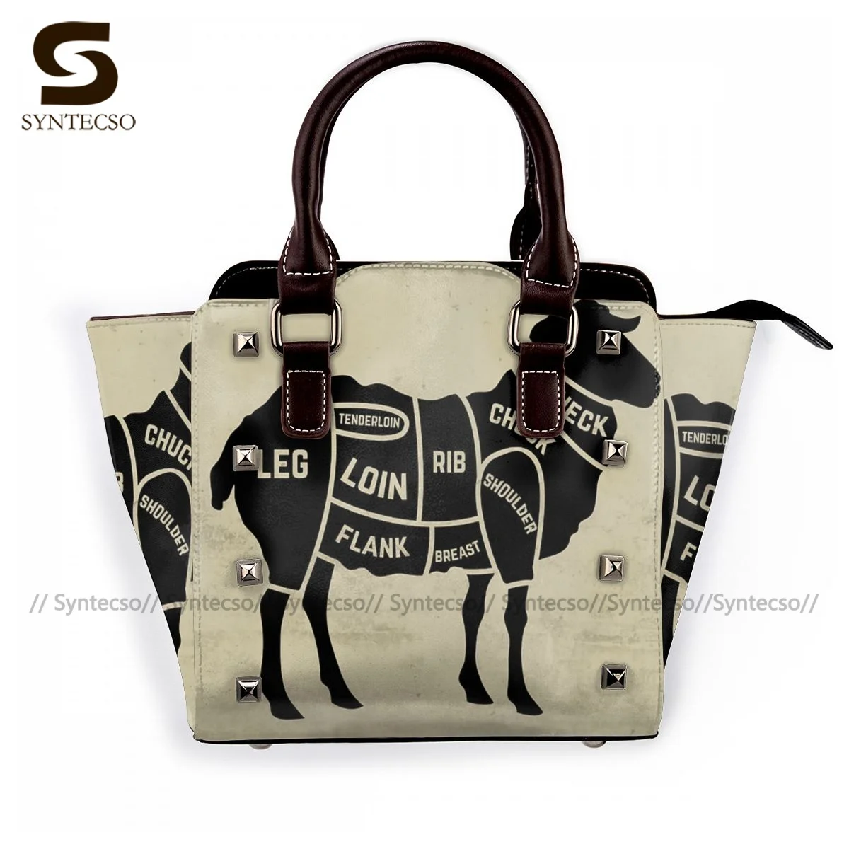 

Lamb Shoulder Bag Funny Leather Handbag Office Female Fashion Bags