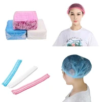 100pcs 19 inch disposable hat round non woven head covers dust proof chef food factory workshop anti hair fall cap