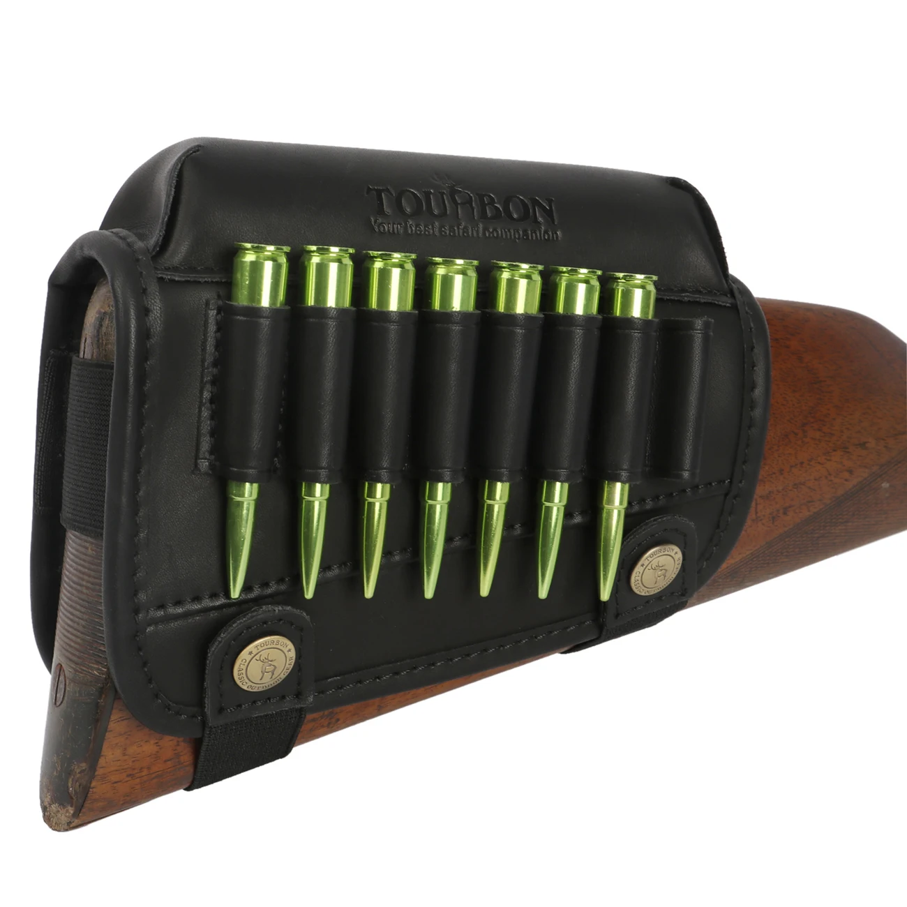 Tourbon пулемет для винтовки подставка щек из натуральной кожи с патронами