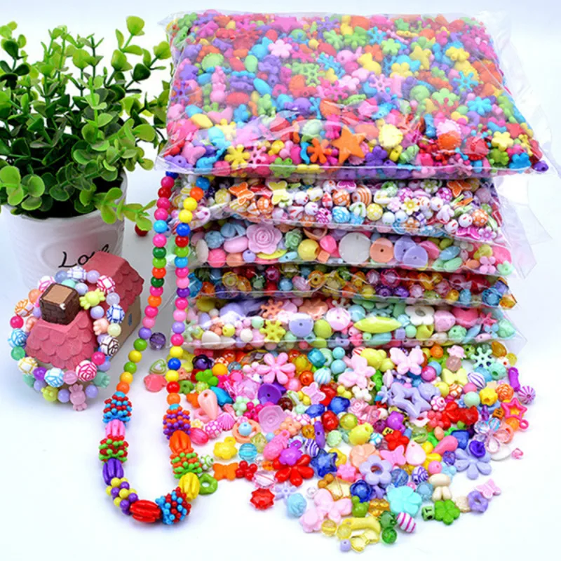 100 г/компл.(300-400beads) поезд упражнения для глаз Пластик набор аксессуаров DIY игрушки кольца ювелирные изделия ручной работы для детей раннего Educatinon подарки для девочек